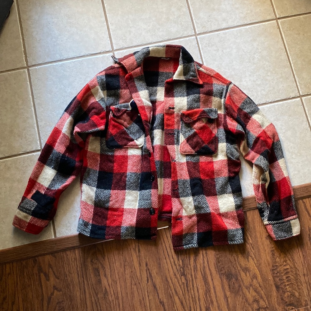 Antique Wool Montgomery Ward Plaid Jacket